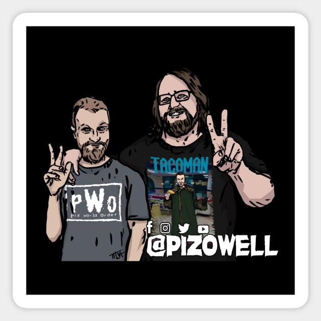 Piz and Jeremy - Peace Sticker by pizowell